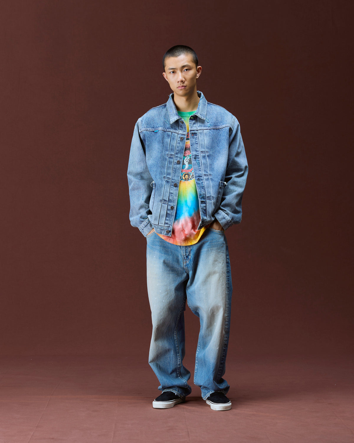 DAMAGED DENIM TRUCKER JACKET