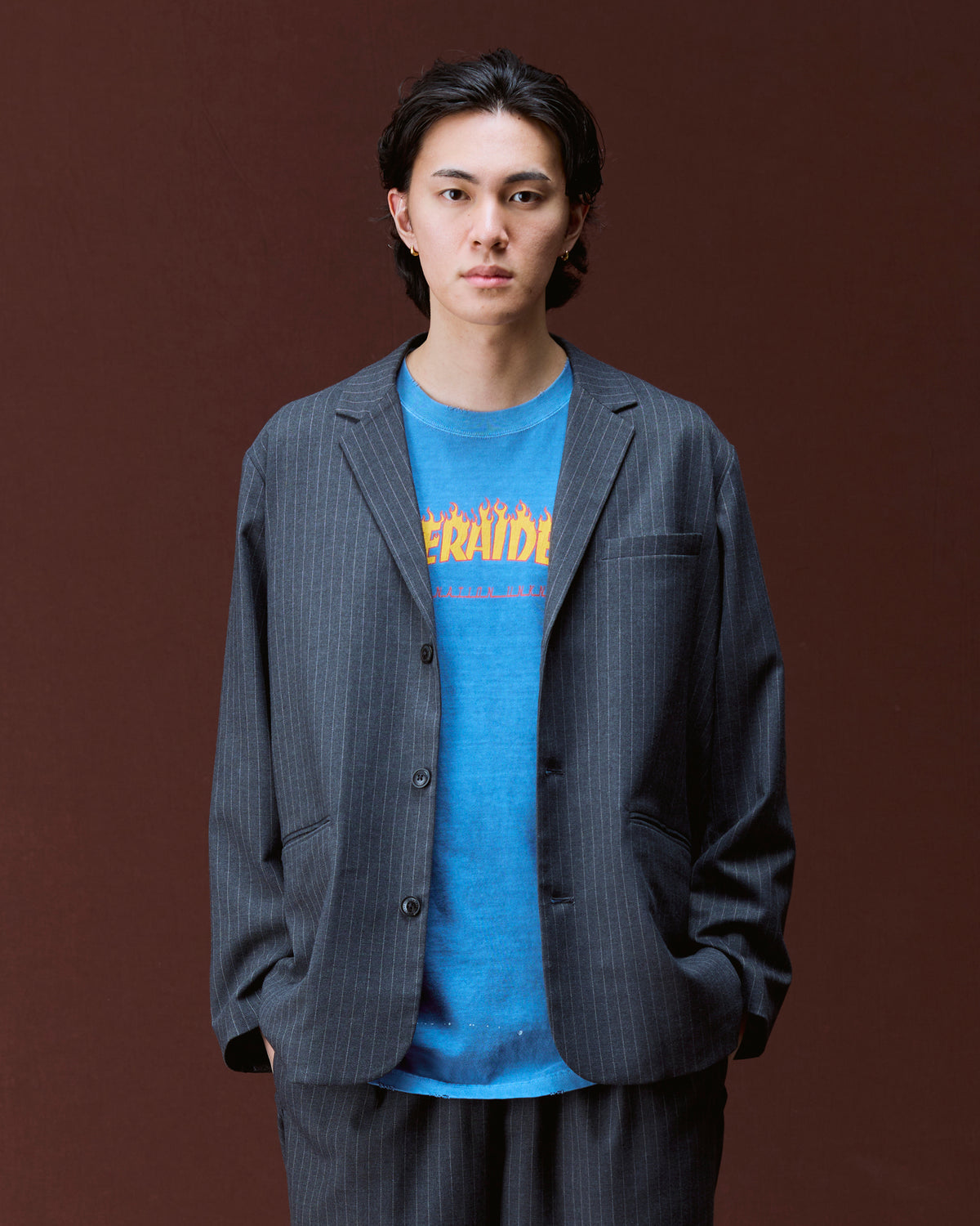 LOOSE FIT 3-BUTTON JACKET