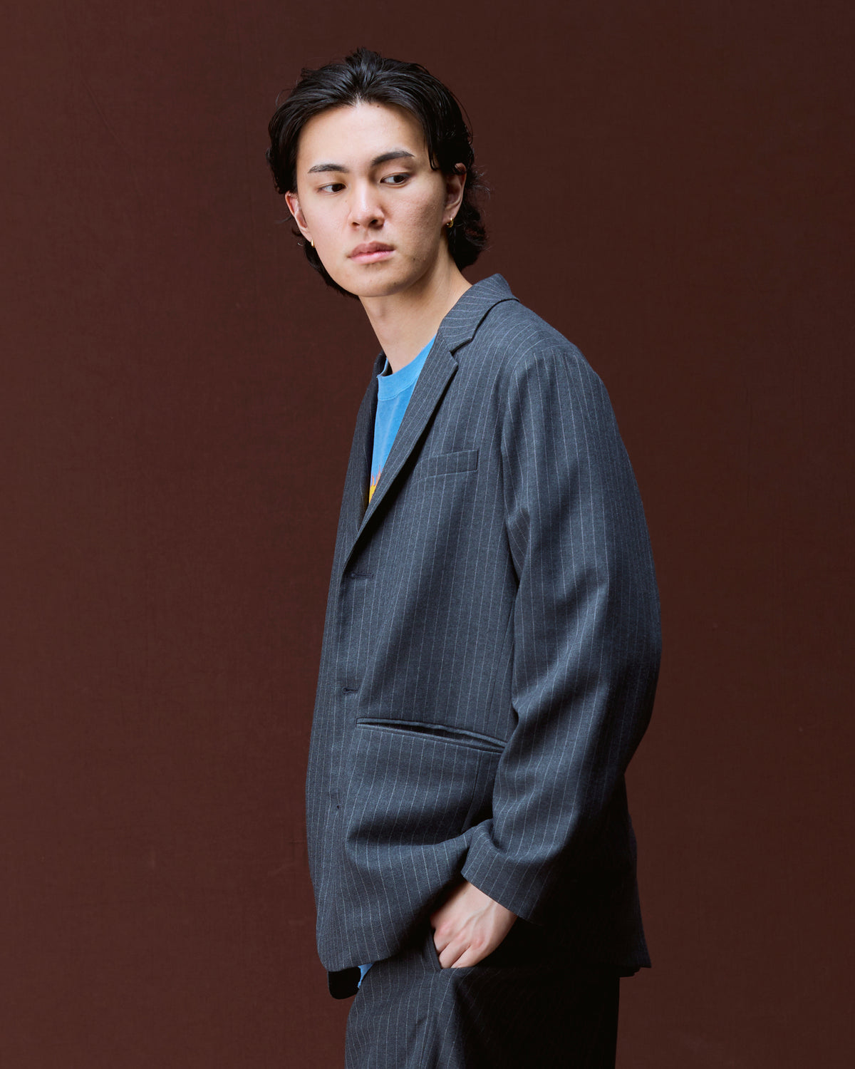 LOOSE FIT 3-BUTTON JACKET