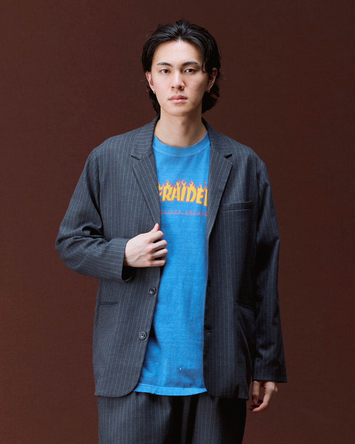 LOOSE FIT 3-BUTTON JACKET