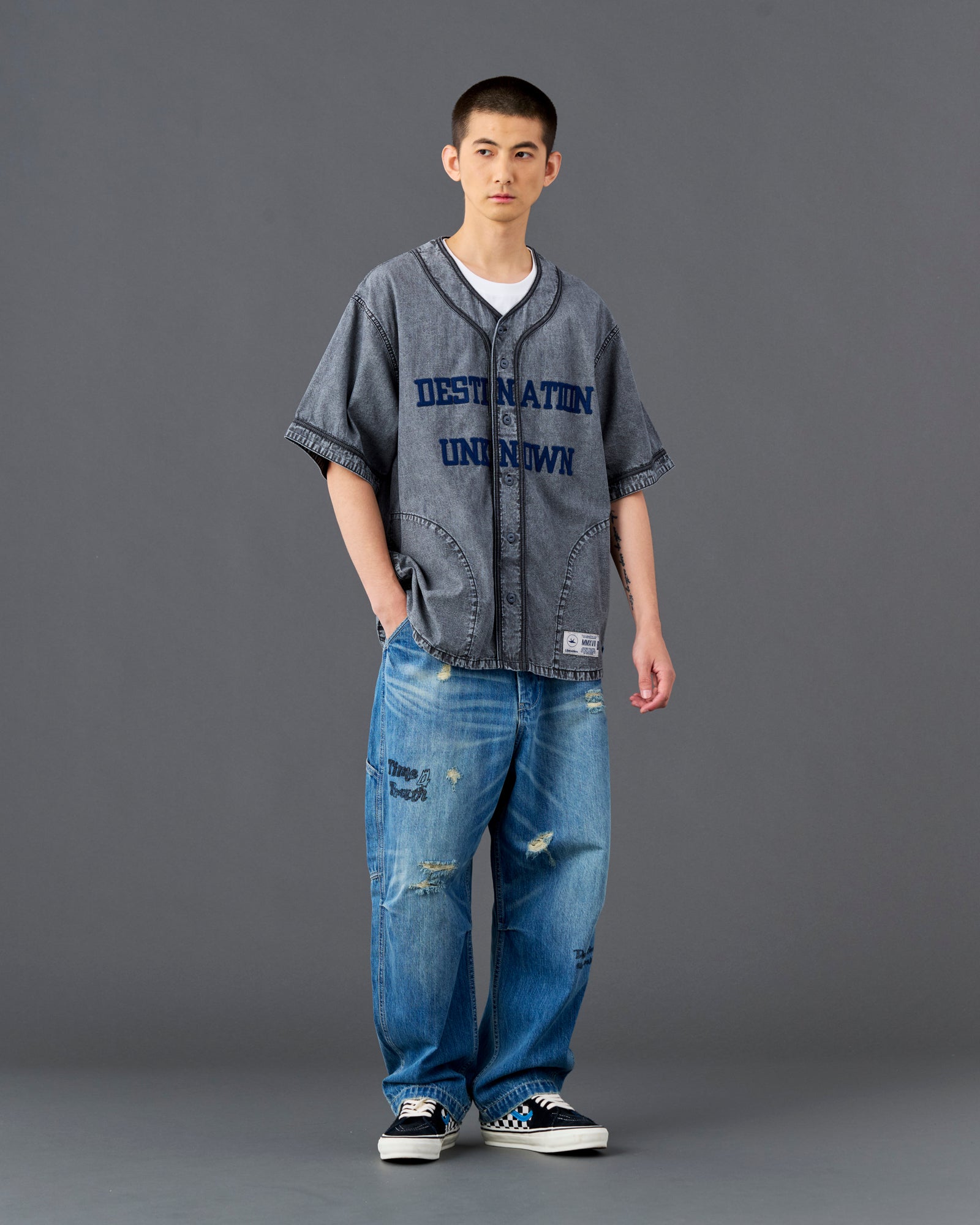 CHAMBRAY BASEBALL SHIRT