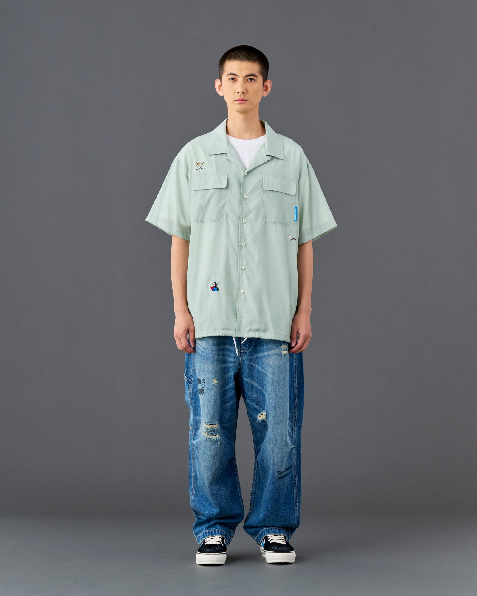 COTTON RAYON S/S SHIRT