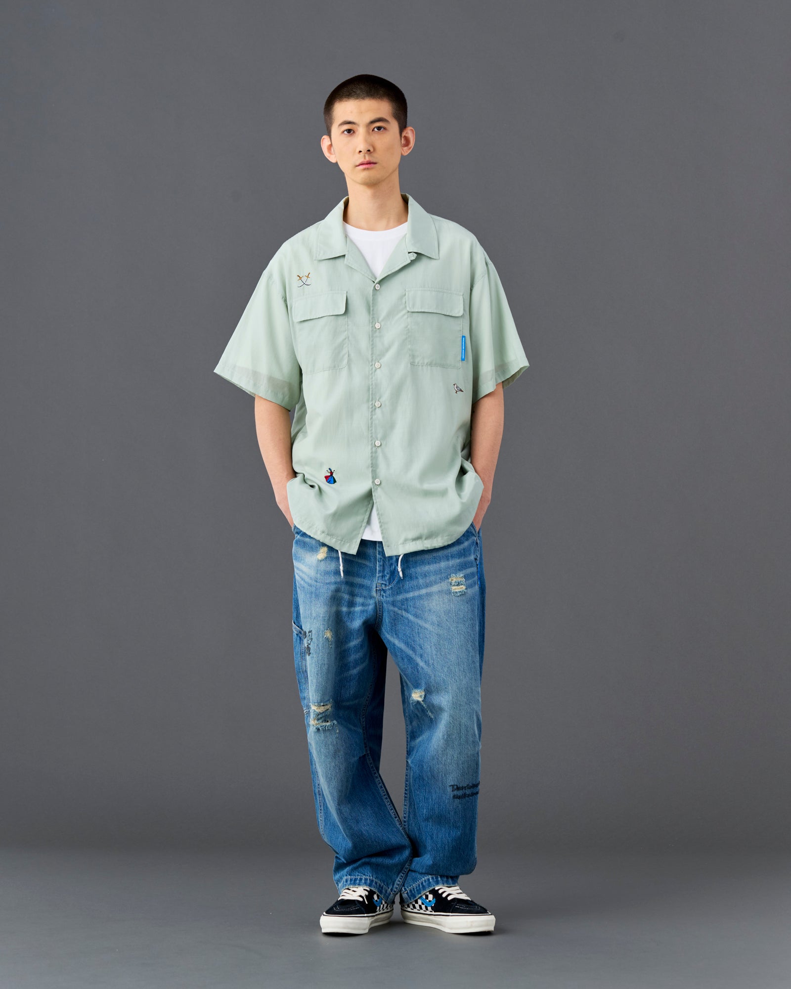 COTTON RAYON S/S SHIRT