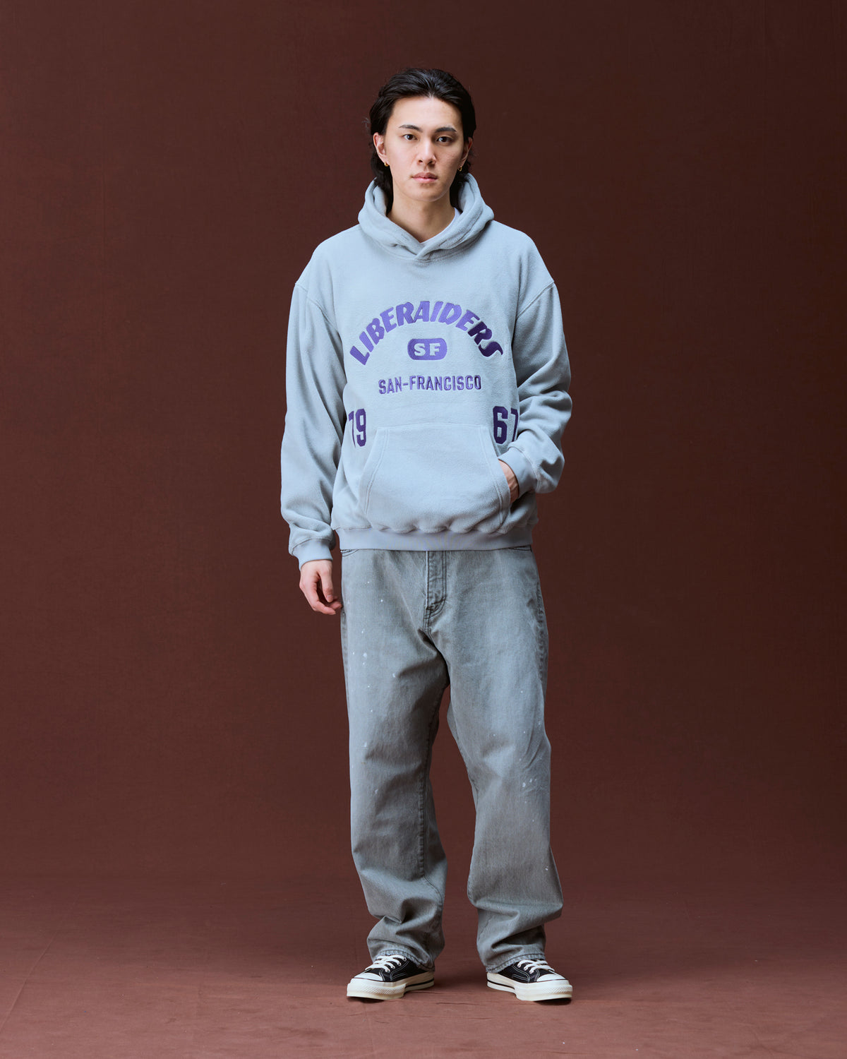 EMBROIDERY FLEECE HOODIE