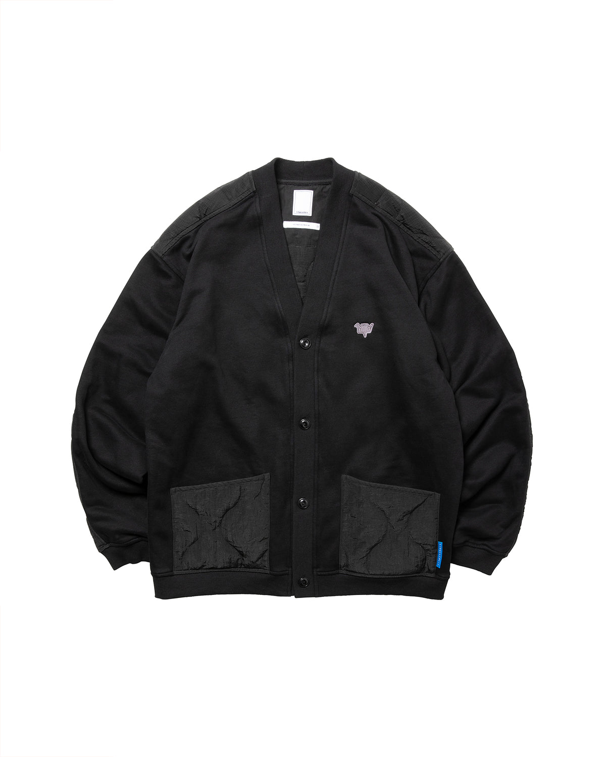 COTTON FLEECE QUILTED CARDIGAN