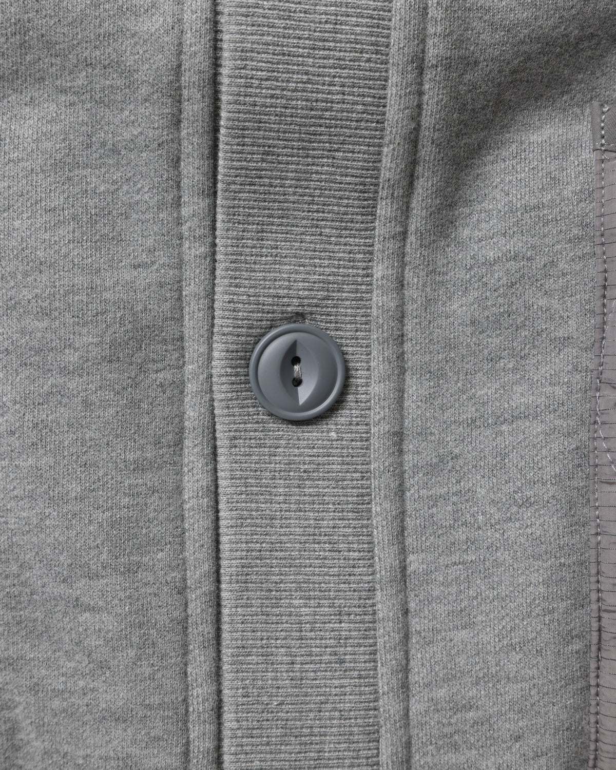 COTTON FLEECE QUILTED CARDIGAN