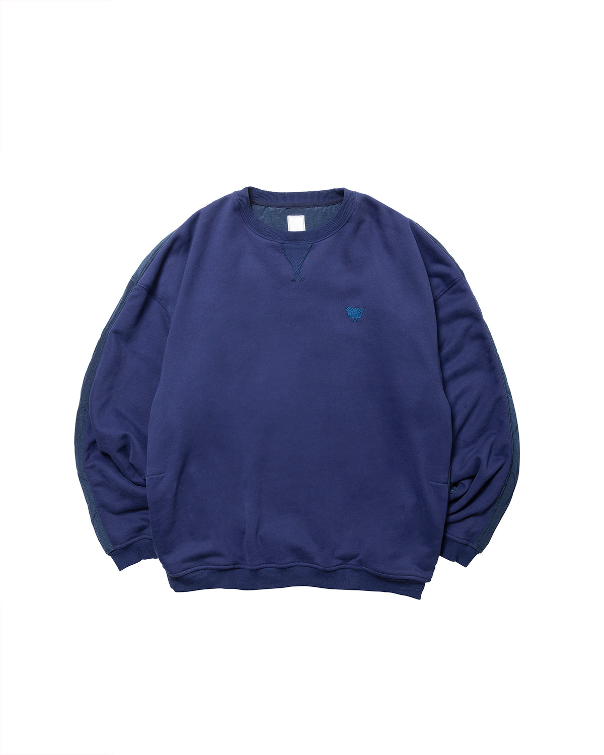 COTTON FLEECE QUILTED CREWNECK