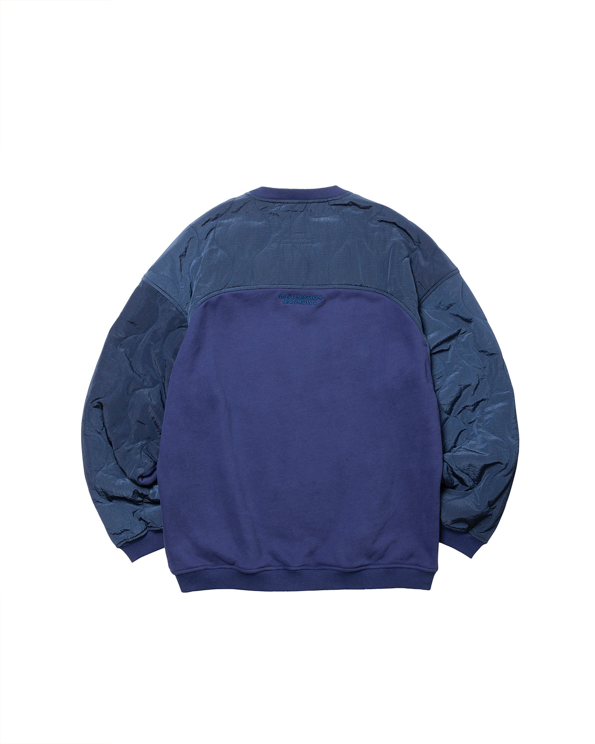 COTTON FLEECE QUILTED CREWNECK