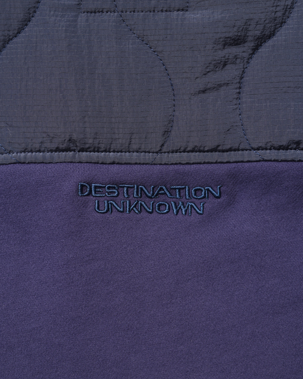 COTTON FLEECE QUILTED CREWNECK