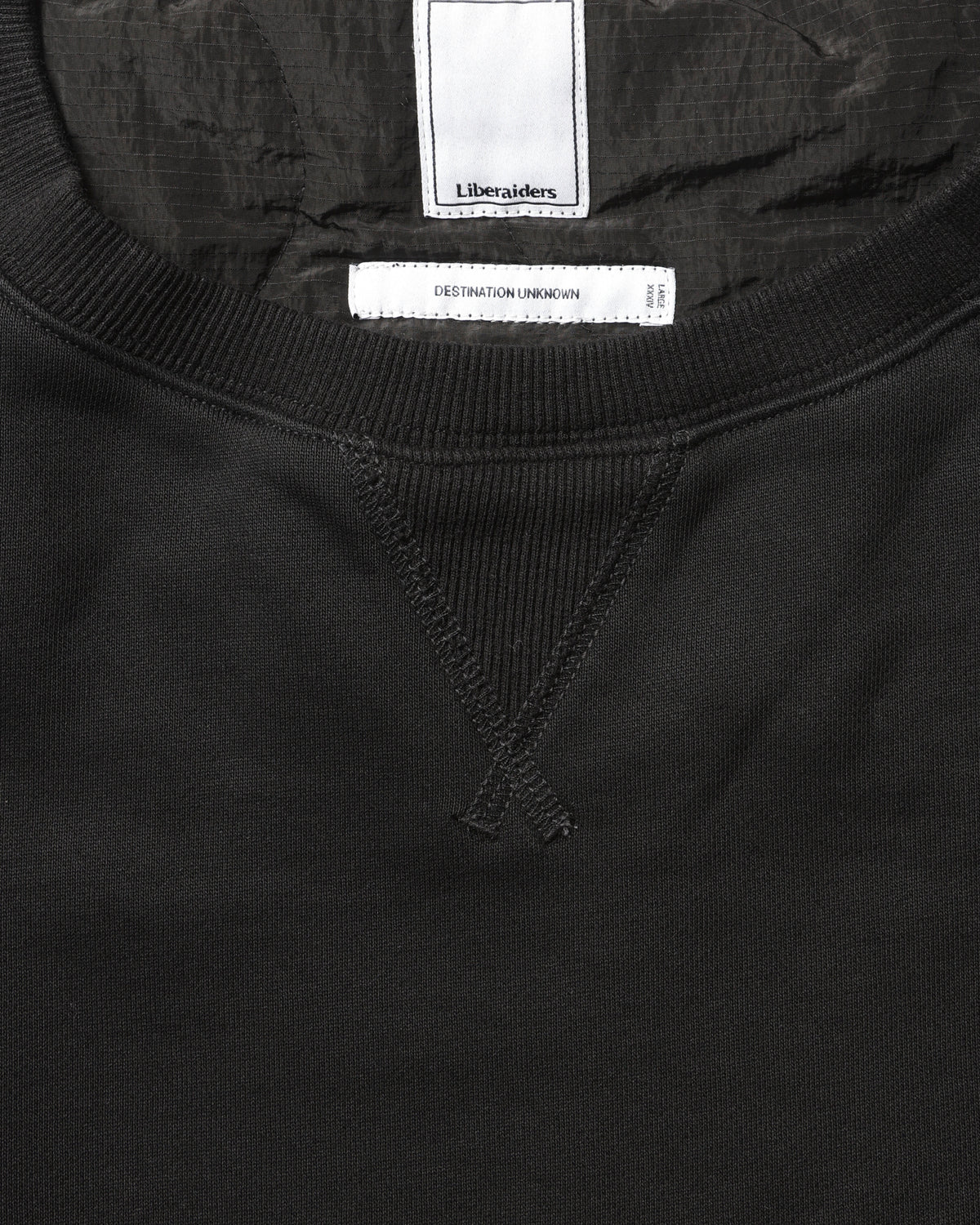 COTTON FLEECE QUILTED CREWNECK