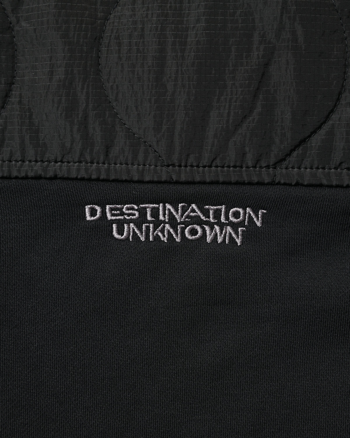 COTTON FLEECE QUILTED CREWNECK
