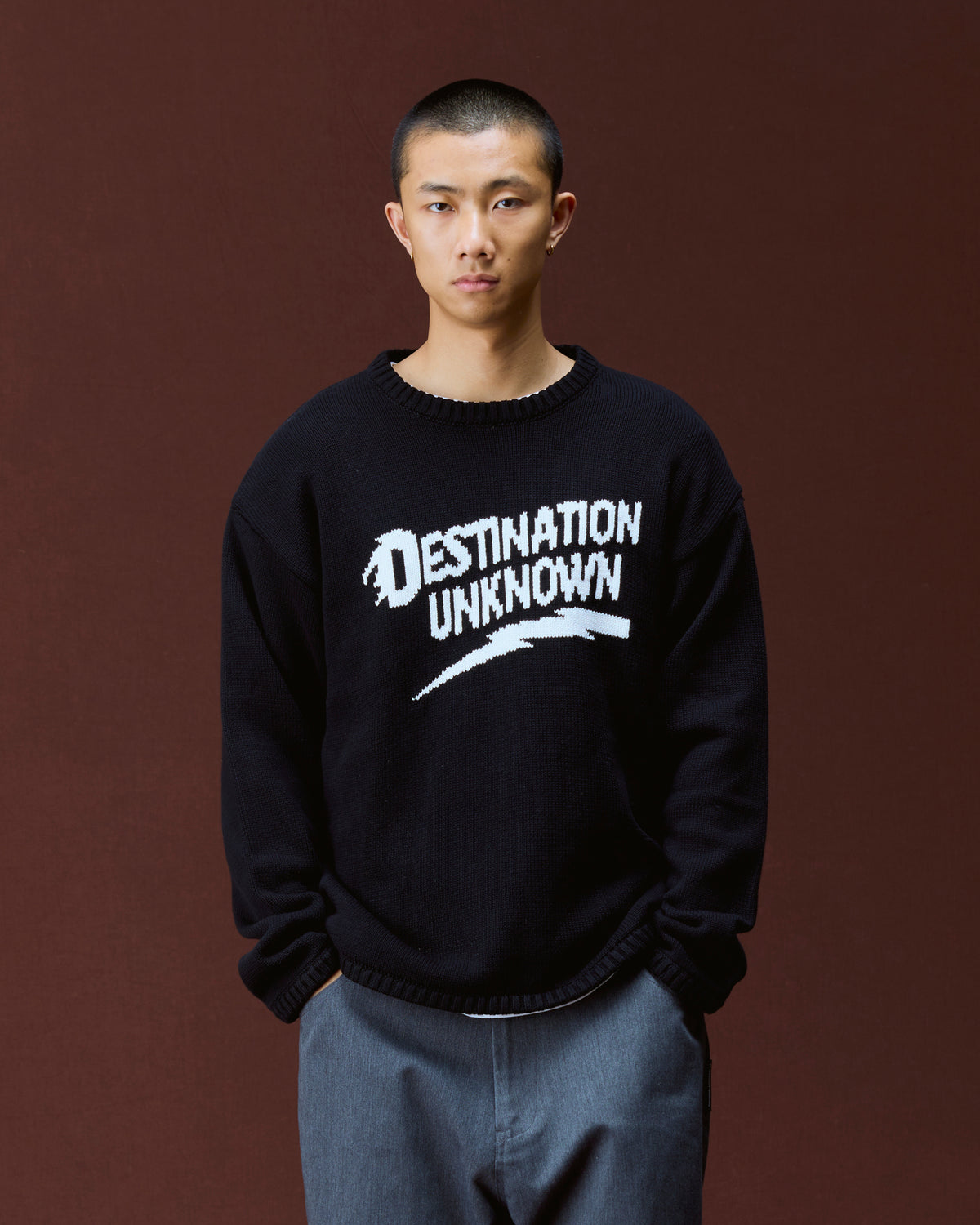 THUNDER LOGO KNIT SWEATER