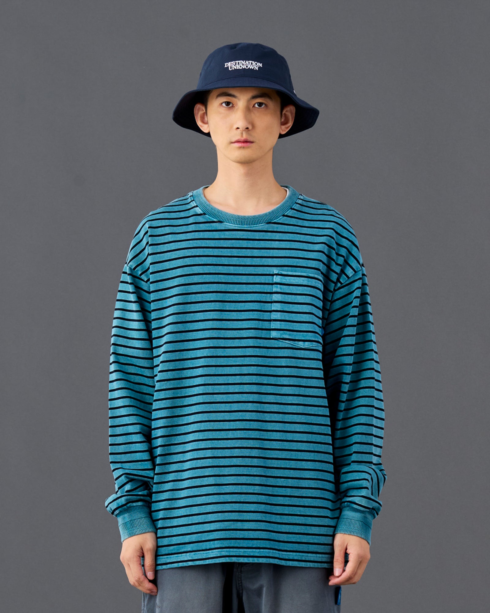 PIGMENT DYED STRIPED L/S SHIRT
