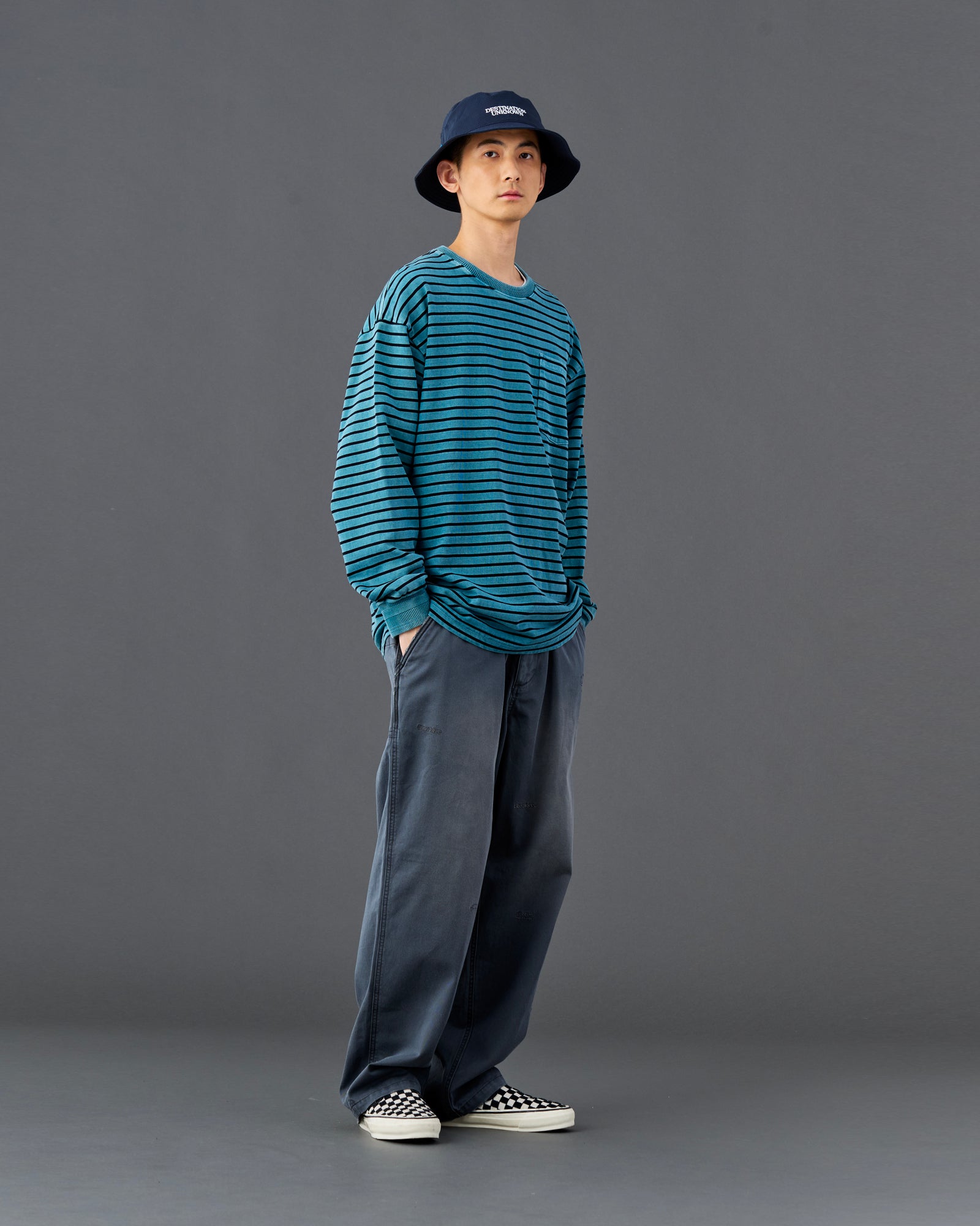 PIGMENT DYED STRIPED L/S SHIRT