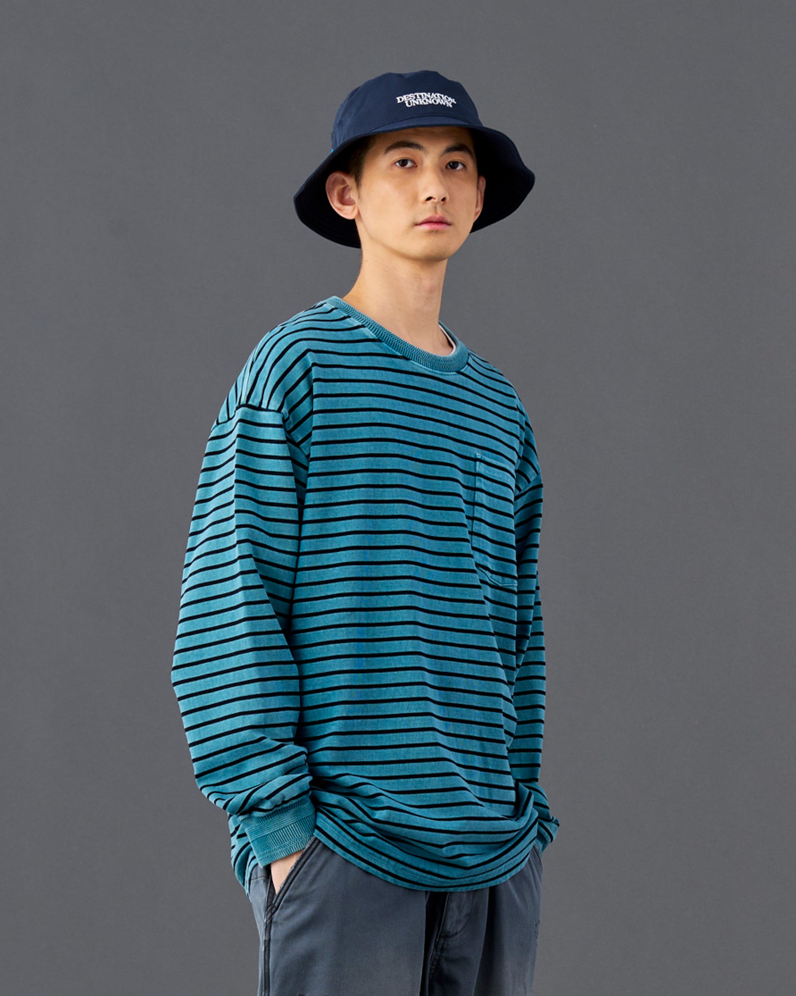PIGMENT DYED STRIPED L/S SHIRT