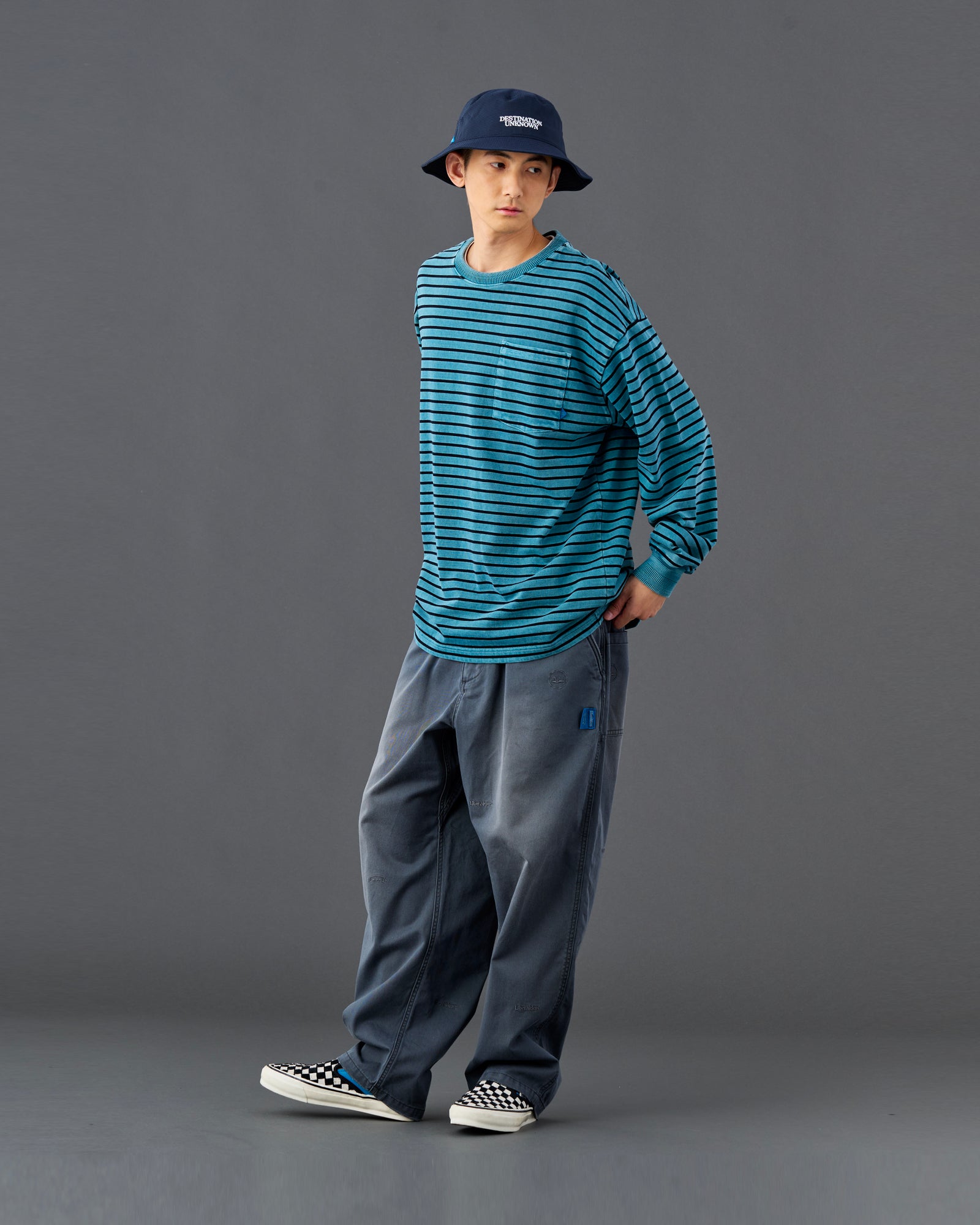 PIGMENT DYED STRIPED L/S SHIRT