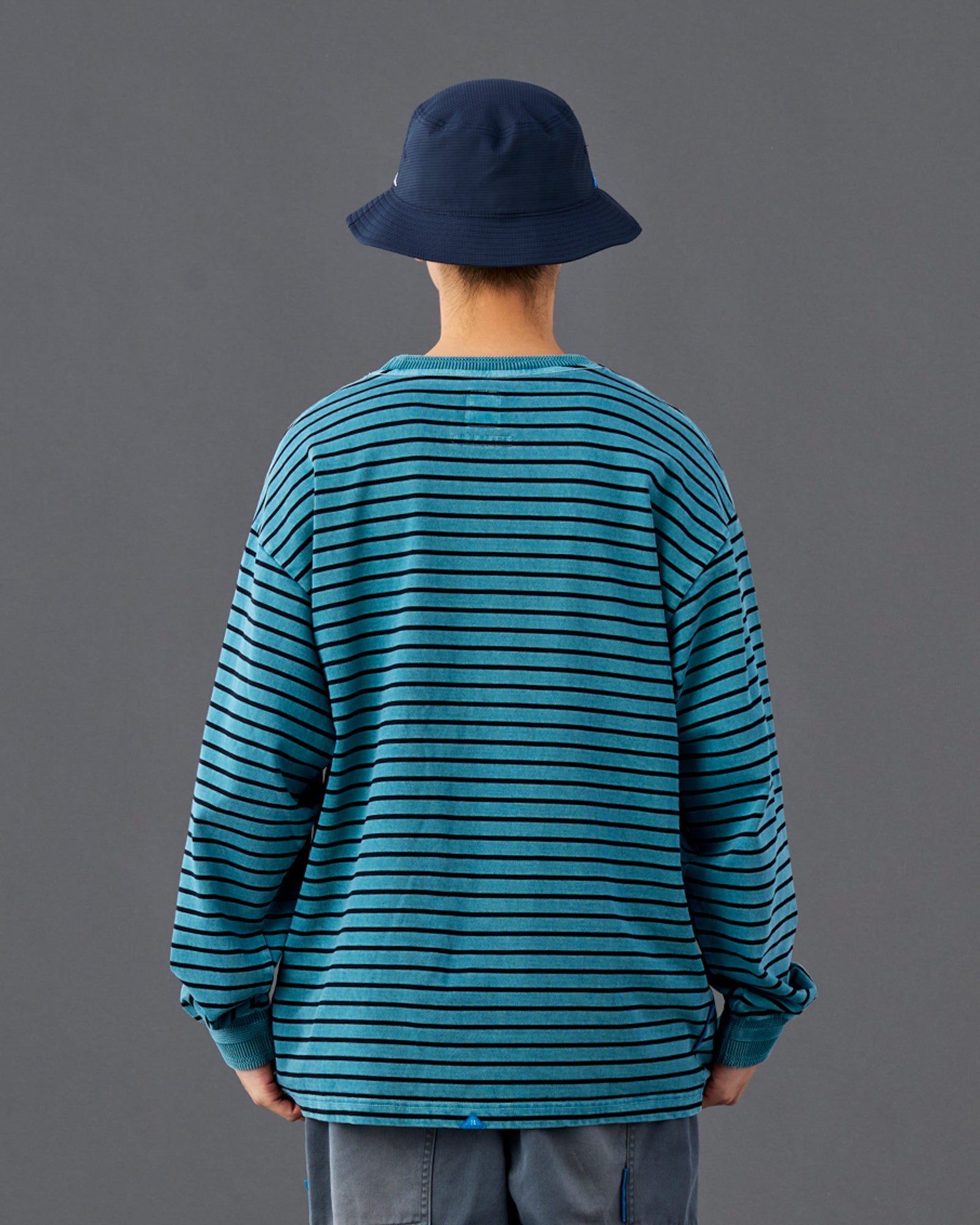 PIGMENT DYED STRIPED L/S SHIRT