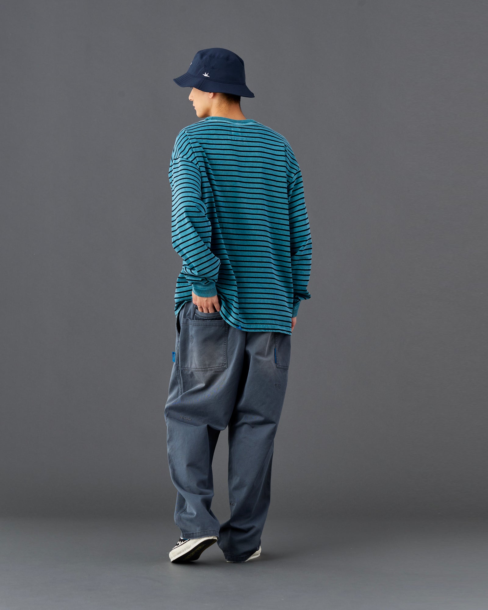 PIGMENT DYED STRIPED L/S SHIRT
