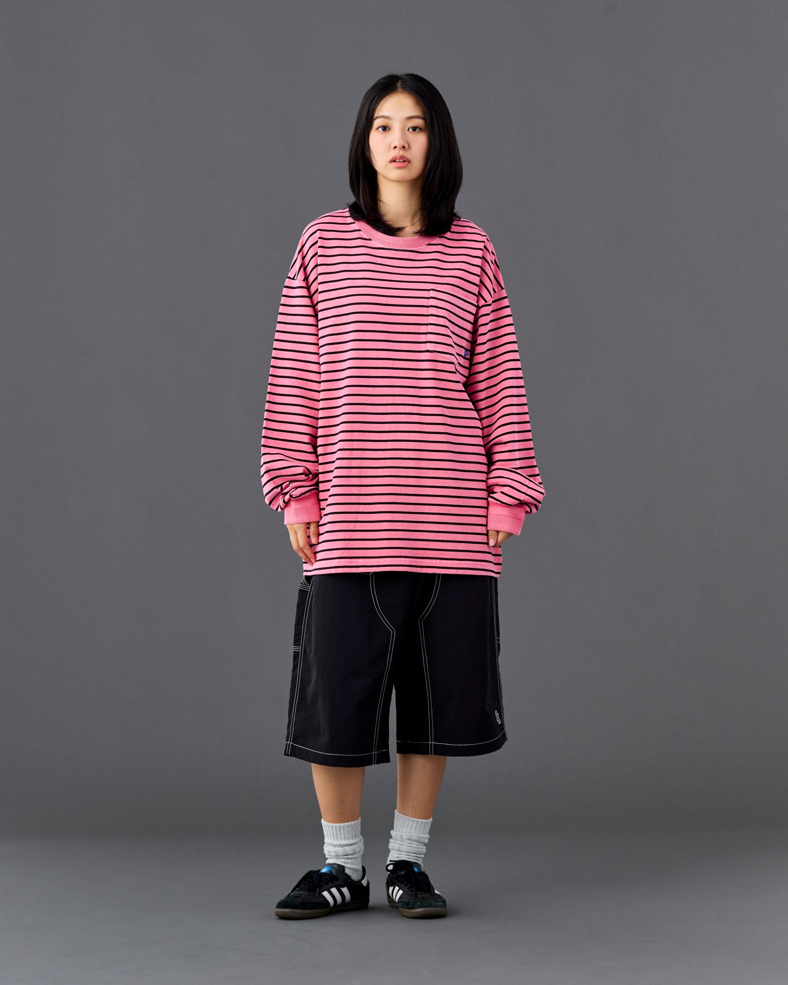PIGMENT DYED STRIPED L/S SHIRT