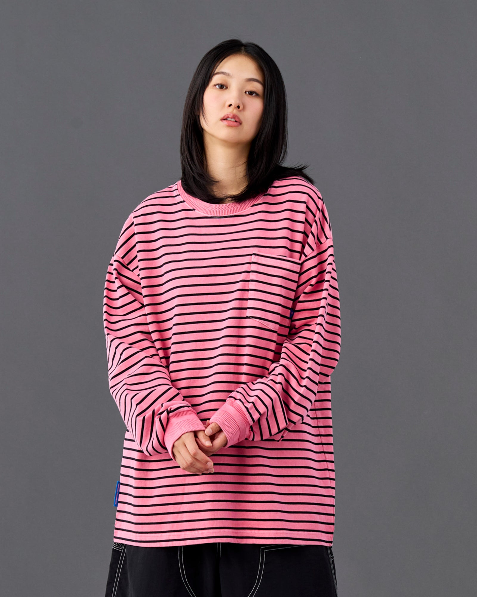 PIGMENT DYED STRIPED L/S SHIRT
