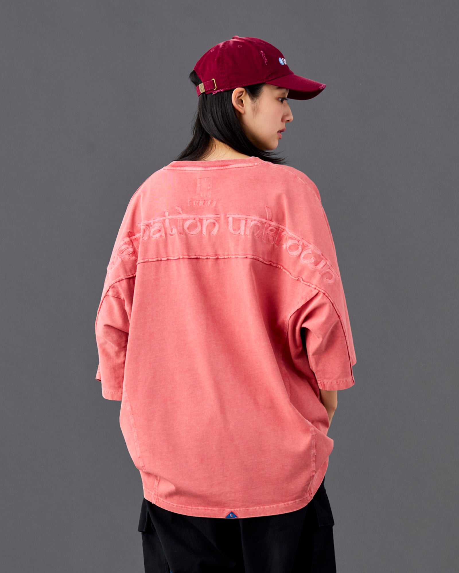 PIGMENT DYED DOLMAN SLEEVE TEE