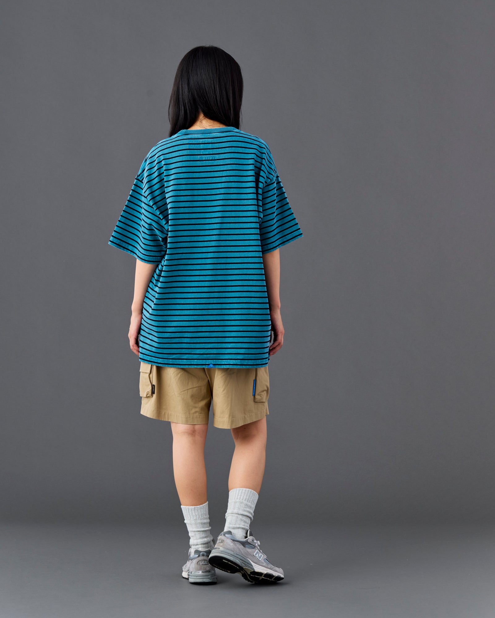 PIGMENT DYED STRIPED  S/S SHIRT