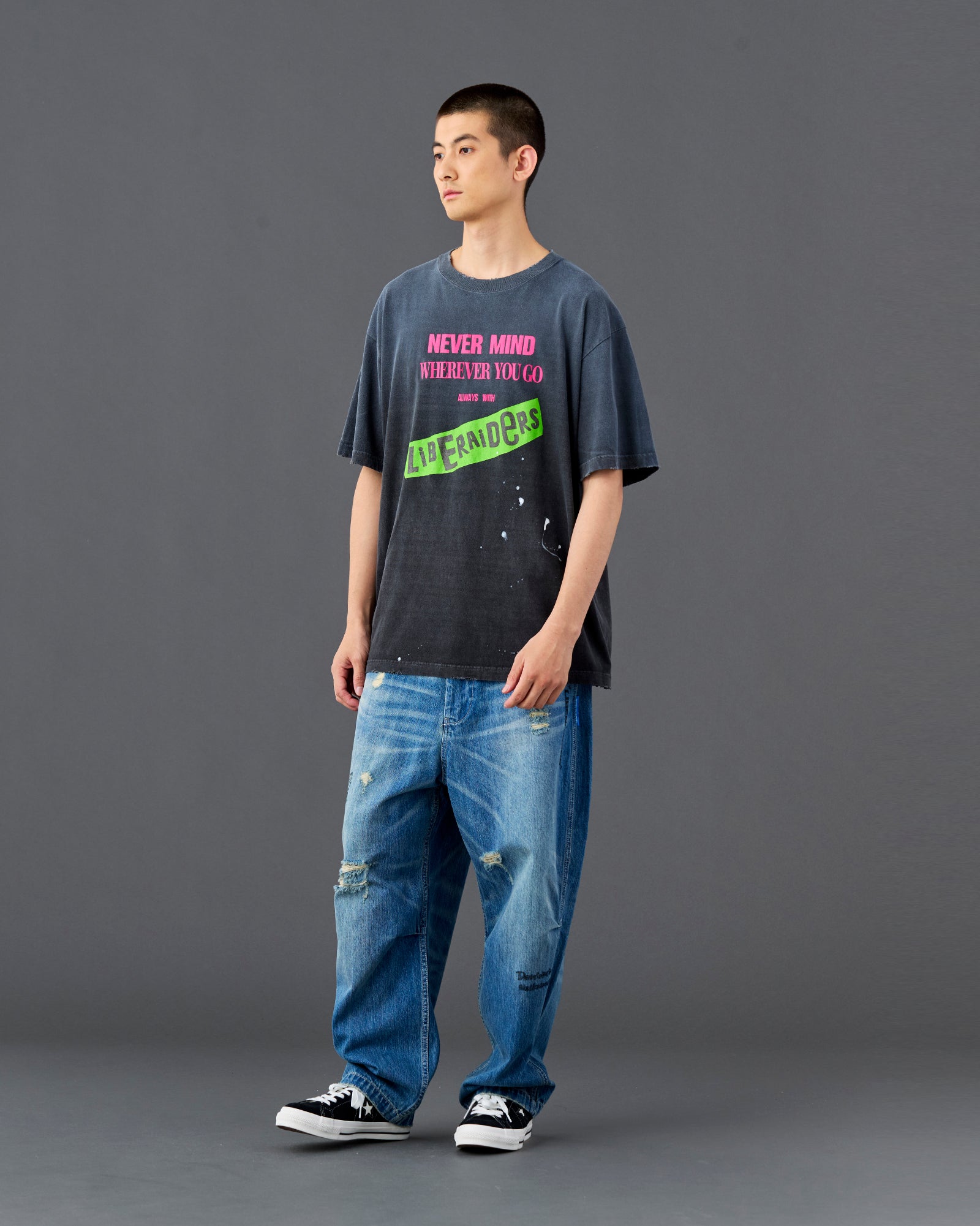 FADED PUNK LOGO TEE