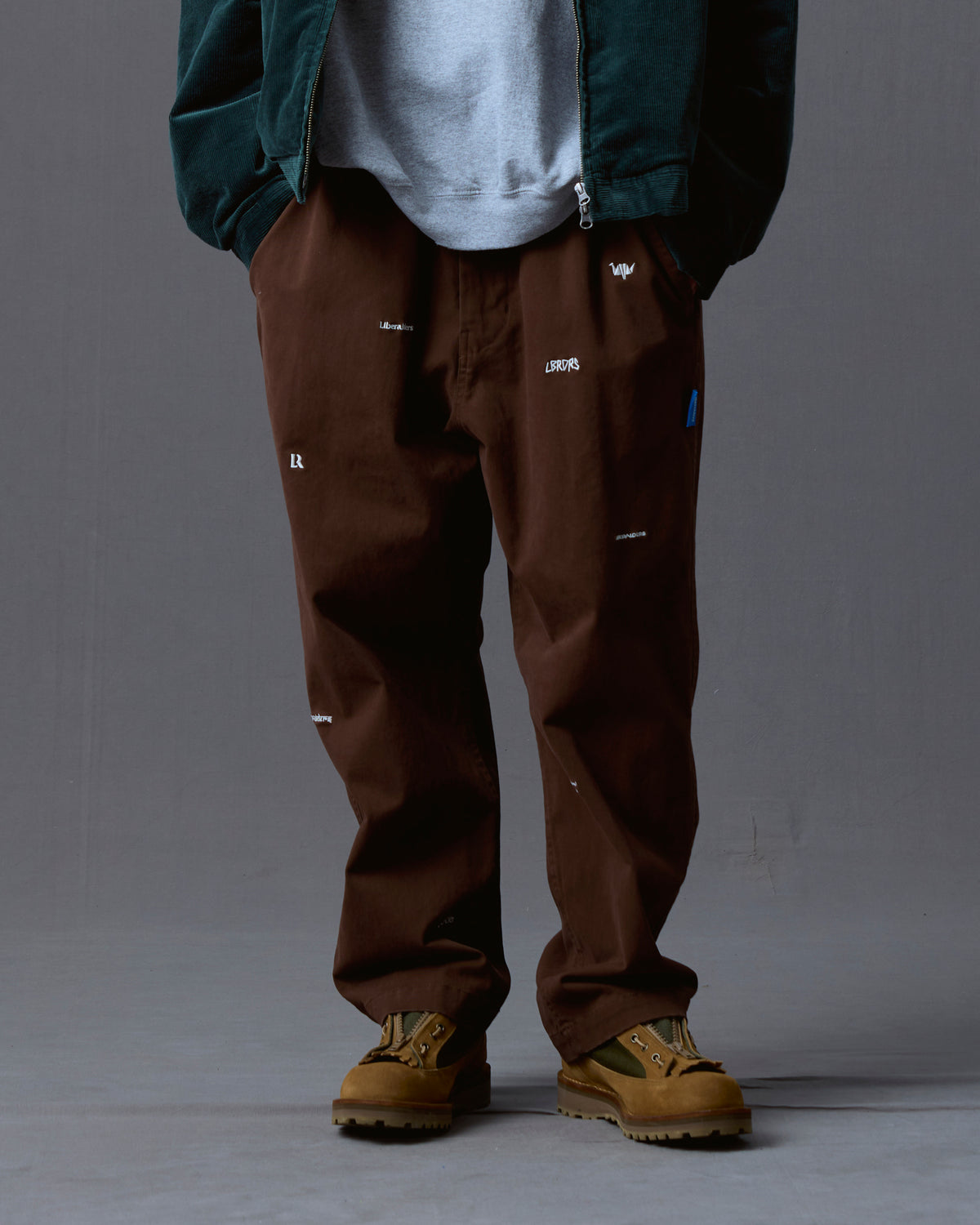 MULTI EMBROIDERY CHINO TROUSERS