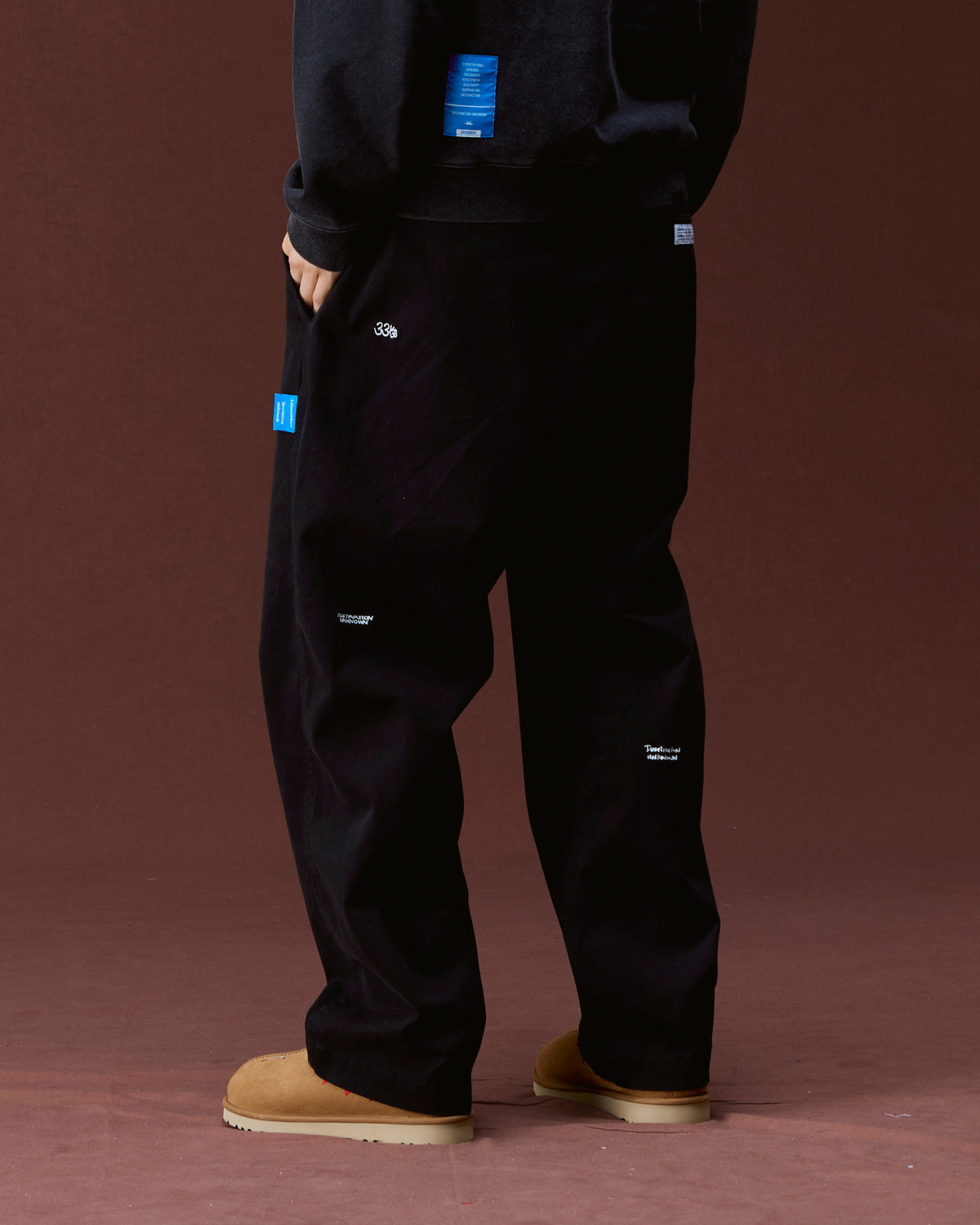 MULTI EMBROIDERY CHINO TROUSERS