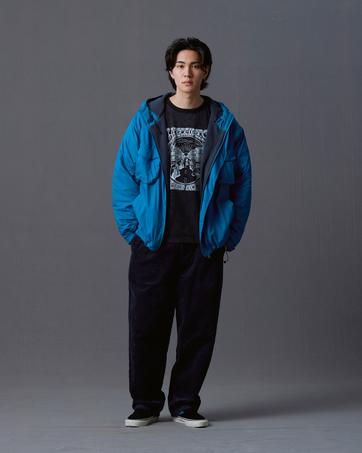CORDUROY TAPERED SLACKS