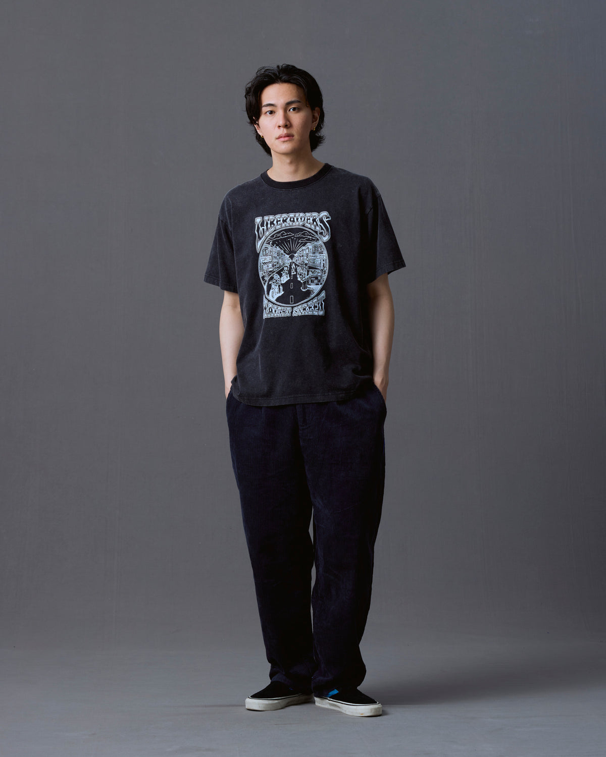 CORDUROY TAPERED SLACKS