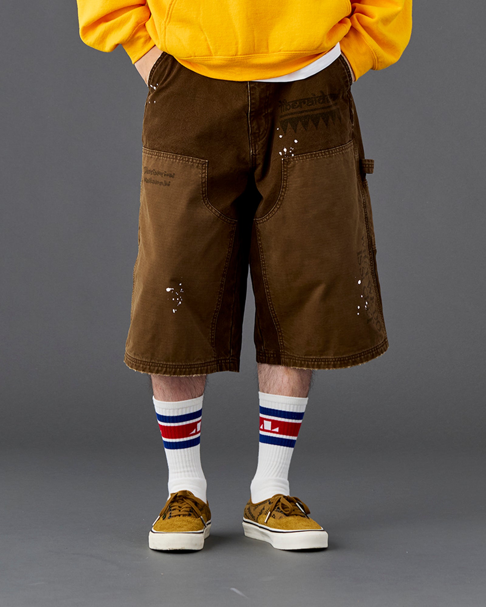 HANDWRITING CANVAS WORK SHORTS