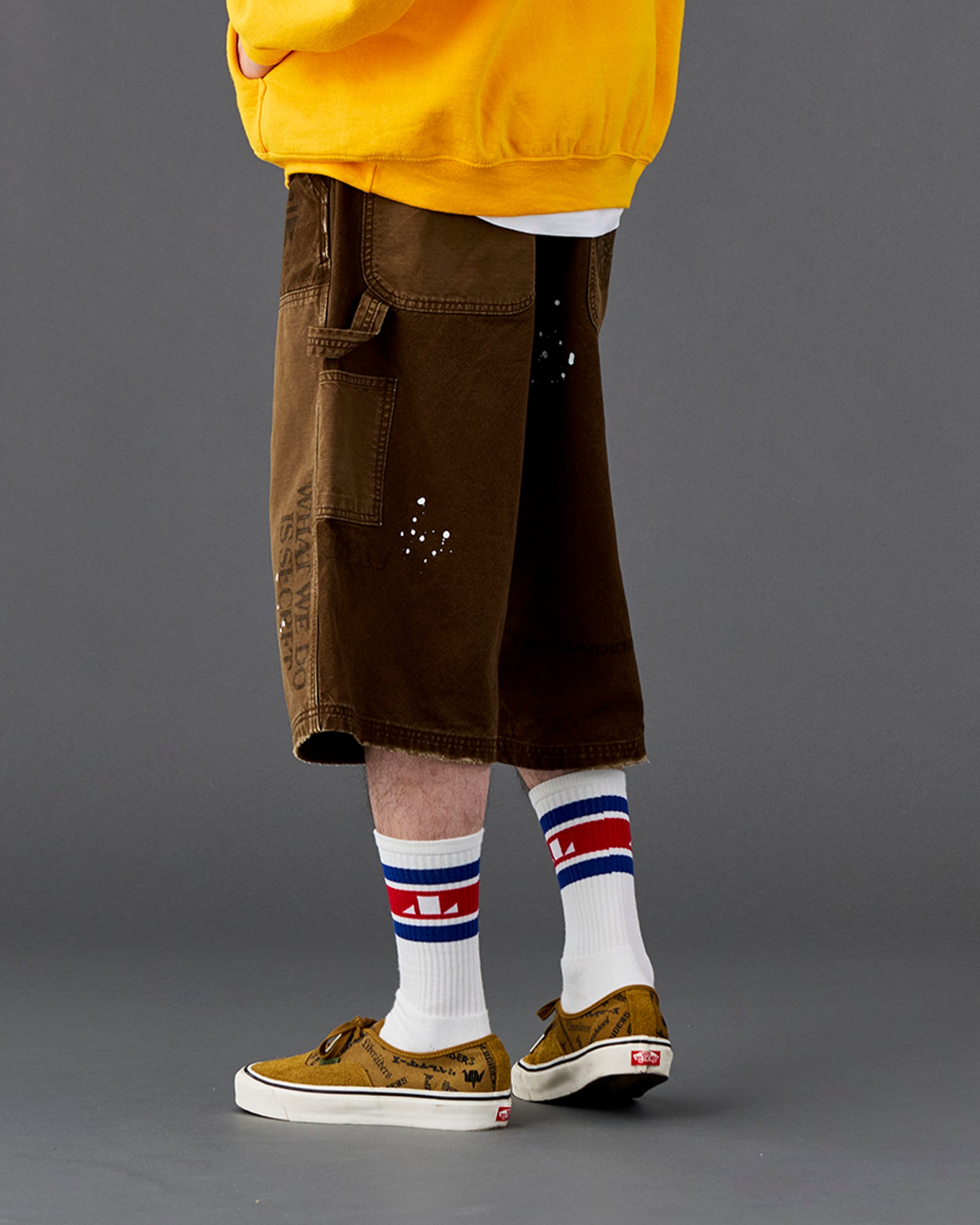 HANDWRITING CANVAS WORK SHORTS