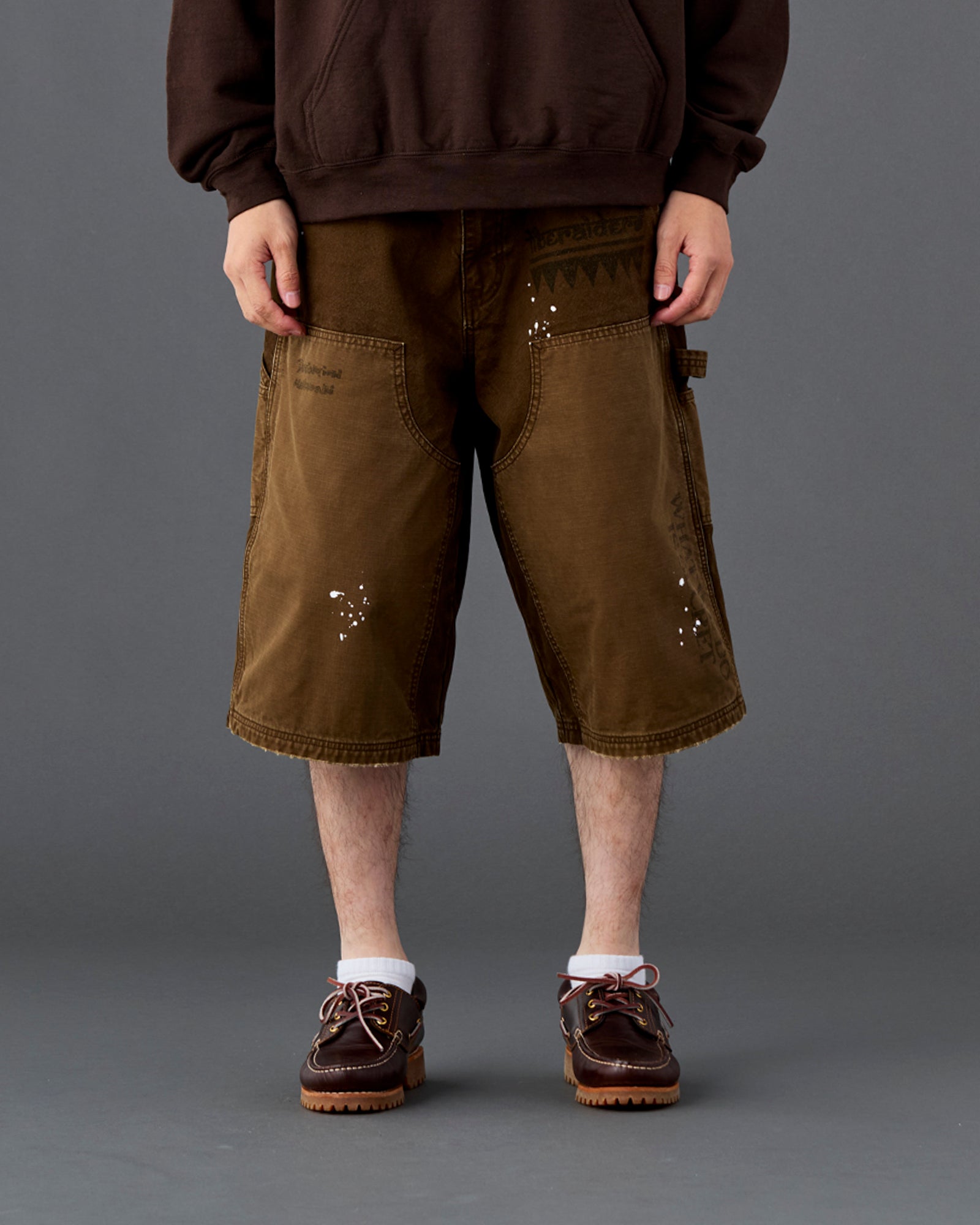 HANDWRITING CANVAS WORK SHORTS