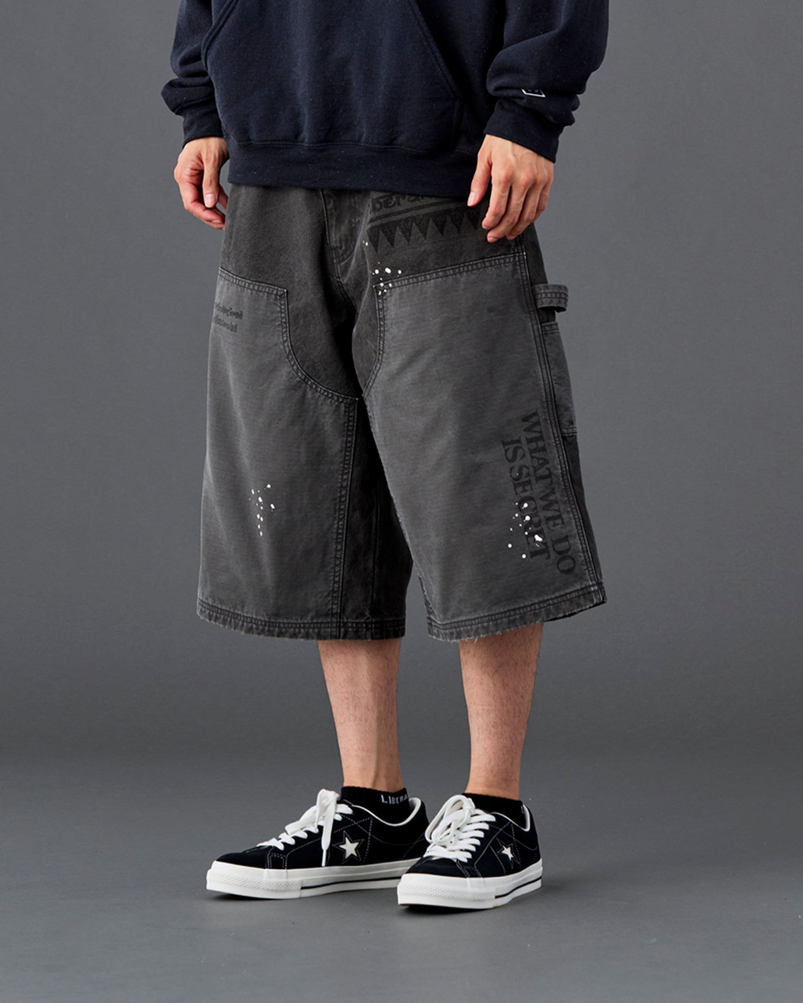 HANDWRITING CANVAS WORK SHORTS