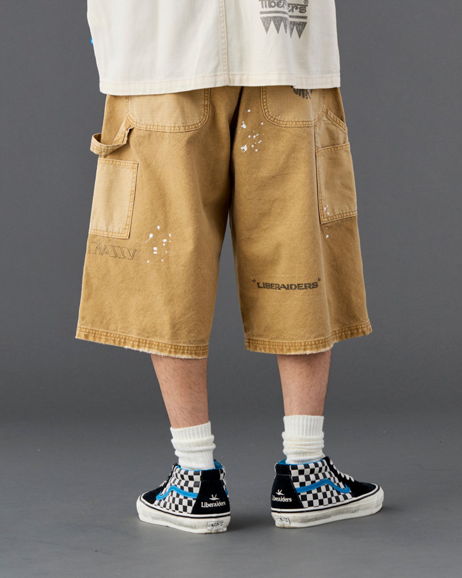 HANDWRITING CANVAS WORK SHORTS