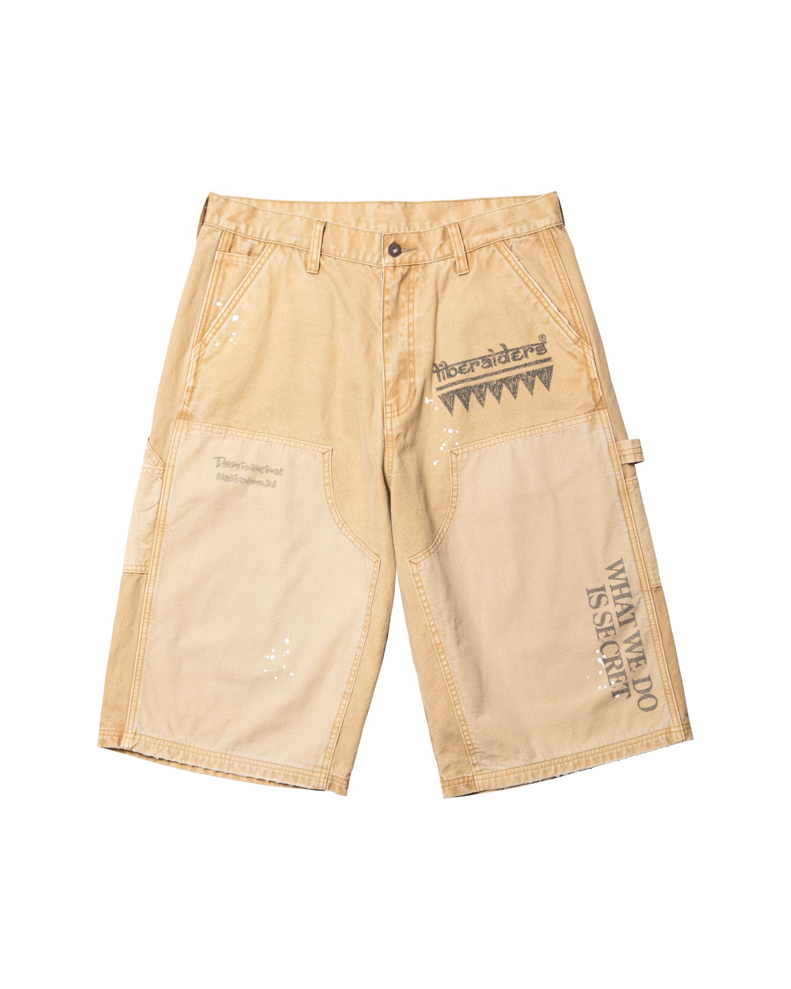 HANDWRITING CANVAS WORK SHORTS