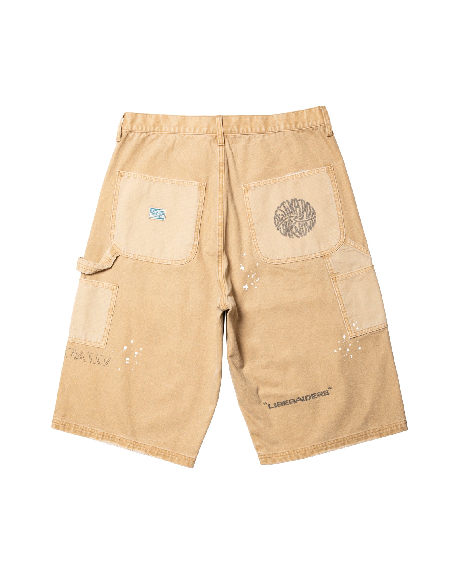 HANDWRITING CANVAS WORK SHORTS