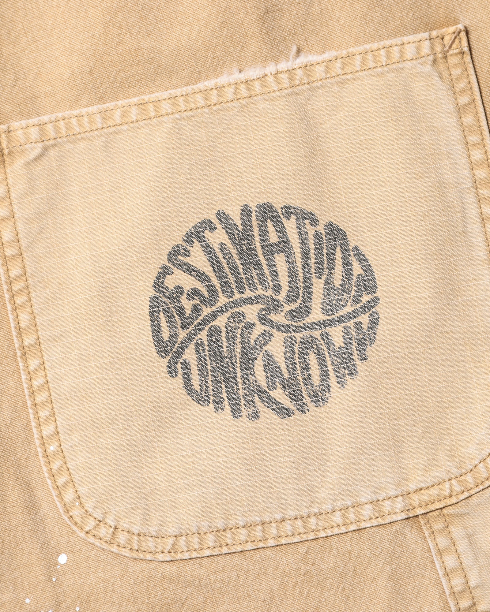 HANDWRITING CANVAS WORK SHORTS