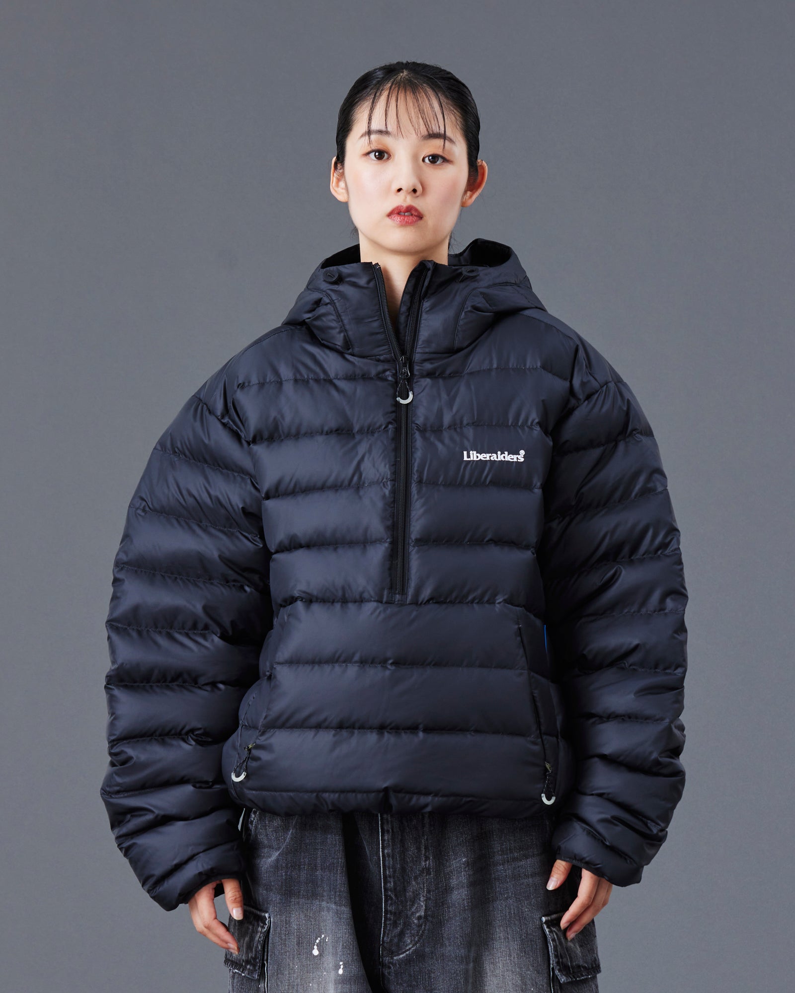 DOWN HALF ZIP HOODIE