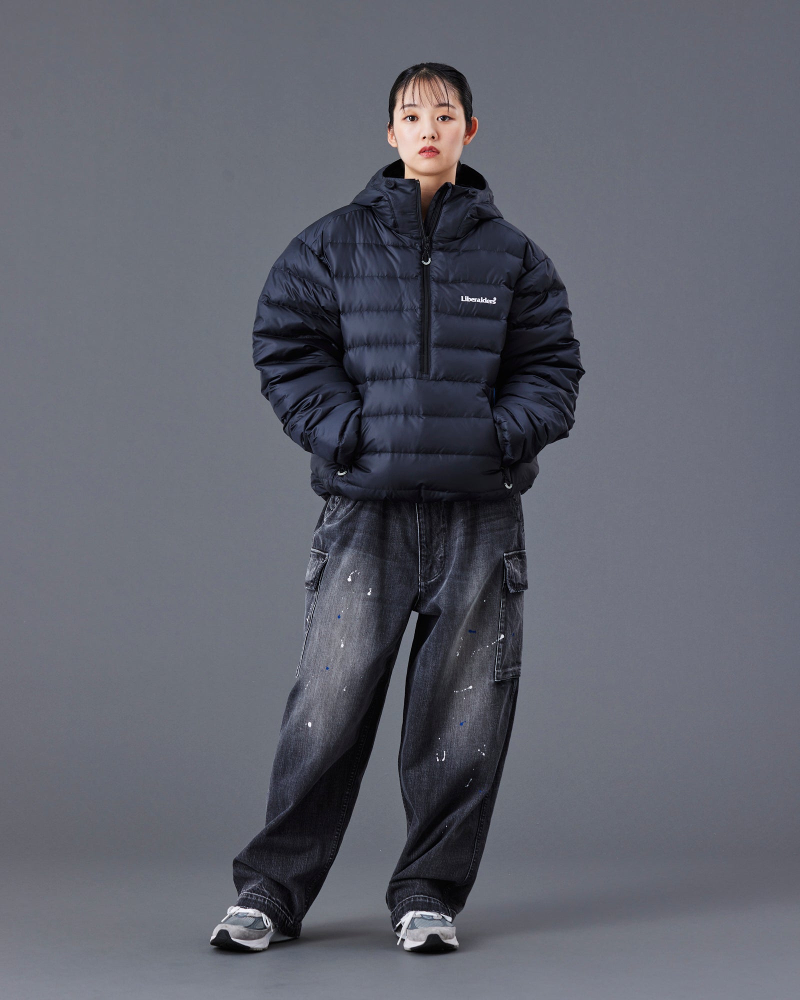 DOWN HALF ZIP HOODIE